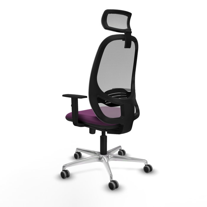 PIQUERAS Y CRESPO Silla de oficina Cilanco con mecanismo Sincro, Morado y Gris