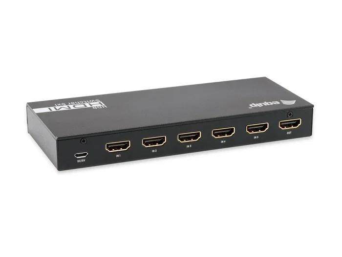 Equip Switch HDMI 2.0 5x1 4K 60Hz Negro Equip Switch HDMI 2.0 5x1 4K 60Hz Negro
