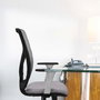 PIQUERAS Y CRESPO Silla de oficina Motilla Azul marino y Blanco con mecanismo Sincro
