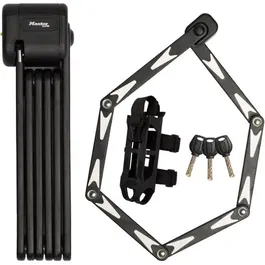Master Lock Candado Plegable para Bicicleta 8333EURDPRO - Acero Endurecido, 3 Llaves, Certificado, Soporte Incluido