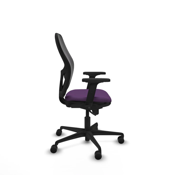 PIQUERAS Y CRESPO Silla de oficina Jorquera con mecanismo Sincro, Tela Morada y Malla Negra