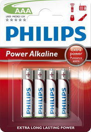 Pilas Philips Lr03 Super Alcalina Blister De 4 (Set de 12)