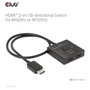Club 3D CSV-1384 Conmutador HDMI 2 en 1 Bidireccional 8K60Hz/4K120Hz