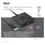 Club 3D CSV-1384 Conmutador HDMI 2 en 1 Bidireccional 8K60Hz/4K120Hz