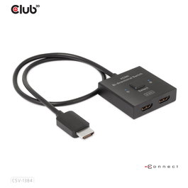 Club 3D CSV-1384 Conmutador HDMI 2 en 1 Bidireccional 8K60Hz/4K120Hz