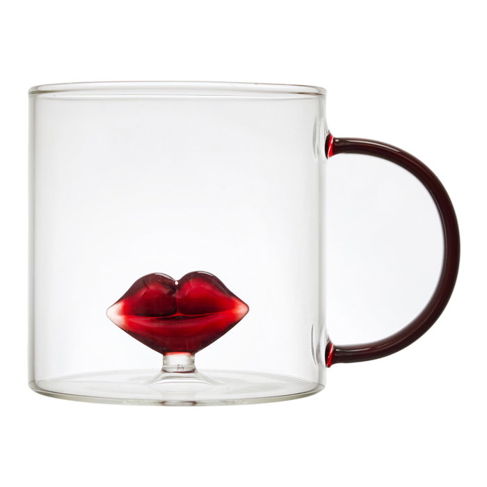 Home Deco Factory Mug de Vidrio Corazón 300 ml - Secret Glass - Figura Amor - Apto Microondas y Lavavajillas Home Deco Factory Mug de Vidrio Corazón 300 ml - Secret Glass - Figura Amor - Apto Microondas y Lavavajillas