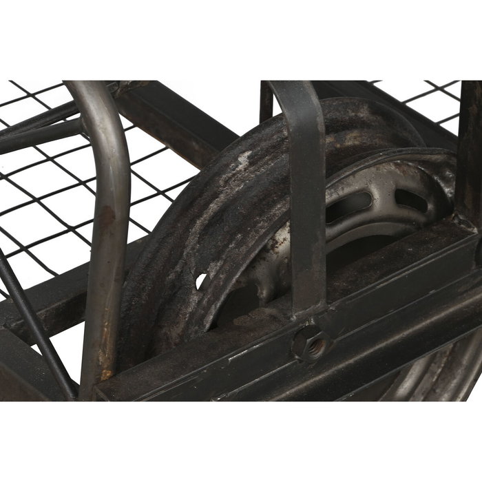 DKD Home Decor Mesa de Centro de Metal Negra 147x48x76 cm DKD Home Decor Mesa de Centro de Metal Negra 147x48x76 cm