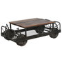 DKD Home Decor Mesa de Centro de Metal Negra 147x48x76 cm