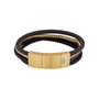 Police PJ26551BSG.02 Pulsera de Cuero Marrón para Hombre