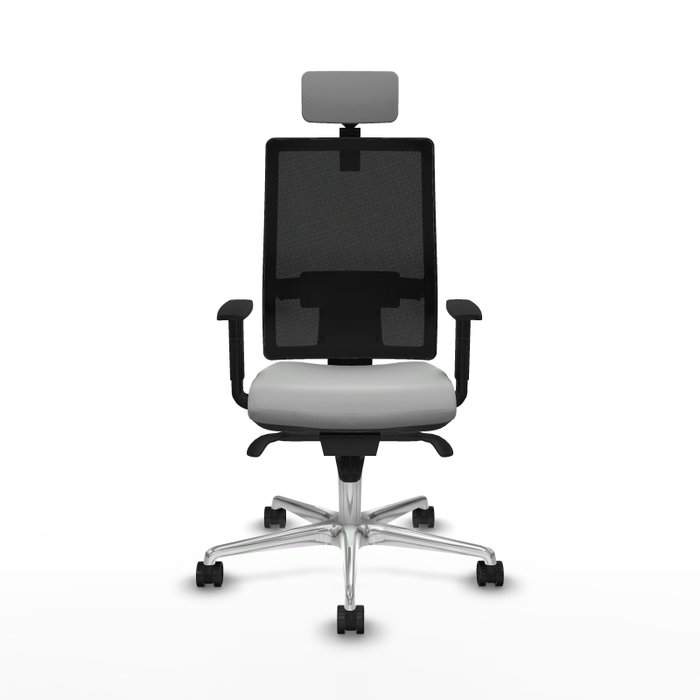 PIQUERAS Y CRESPO Silla de oficina Horna con mecanismo Sincro, Gris claro y Negro PIQUERAS Y CRESPO Silla de oficina Horna con mecanismo Sincro, Gris claro y Negro
