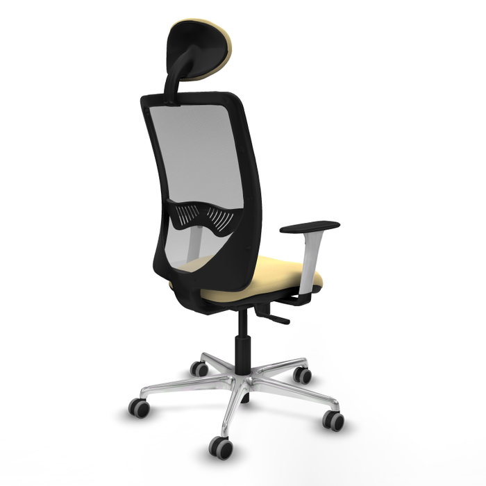 PIQUERAS Y CRESPO Silla de oficina Zulema con mecanismo Sincro, Crema y Gris PIQUERAS Y CRESPO Silla de oficina Zulema con mecanismo Sincro, Crema y Gris