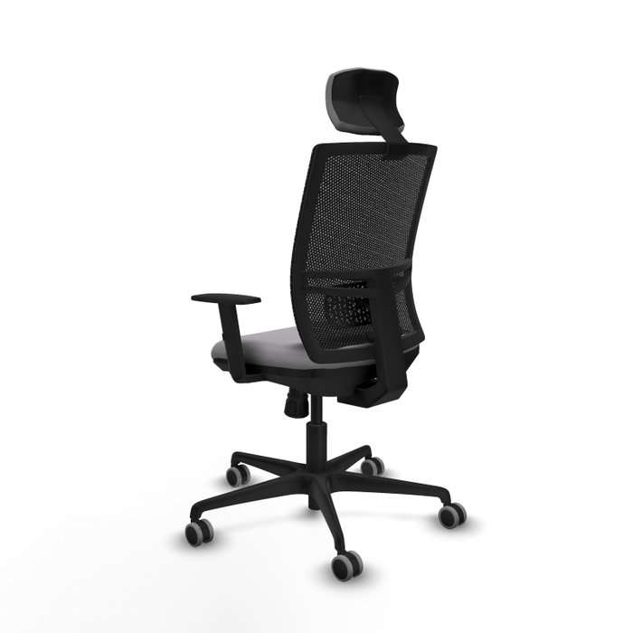 PIQUERAS Y CRESPO Silla de oficina Yunquera con Mecanismo Sincro Gris y Negro