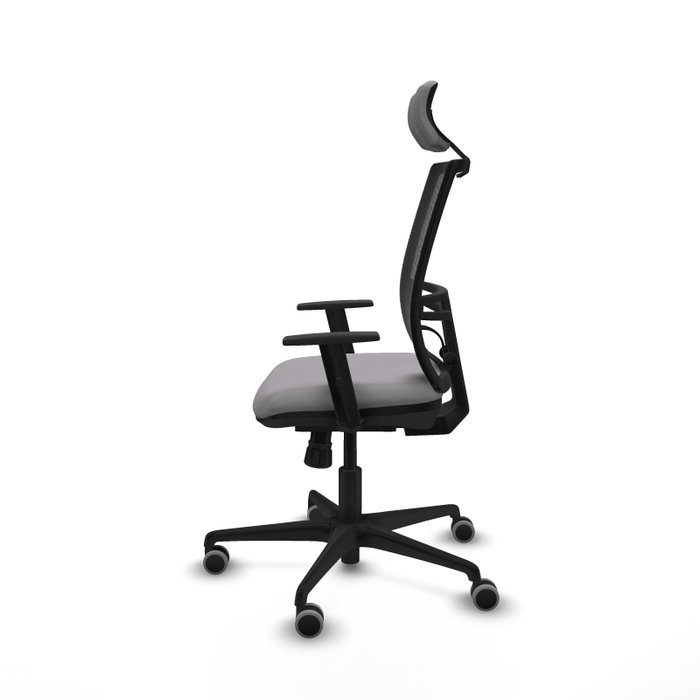 PIQUERAS Y CRESPO Silla de oficina Yunquera con Mecanismo Sincro Gris y Negro