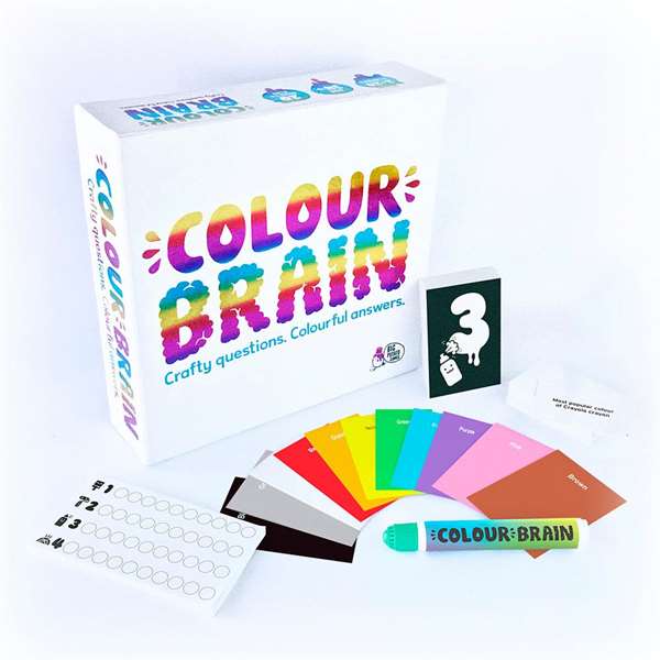Mercurio Juego Colour Brain. Juego de cartas para elegir respuesta. Contiene 44 cartas de colores, 10 tarjetas, 300 preguntas, 1 lápiz, 1 bloc. 24x24x6 cm Mercurio Juego Colour Brain. Juego de cartas para elegir respuesta. Contiene 44 cartas de colores, 10 tarjetas, 300 preguntas, 1 lápiz, 1 bloc. 24x24x6 cm