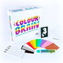 Mercurio Juego Colour Brain. Juego de cartas para elegir respuesta. Contiene 44 cartas de colores, 10 tarjetas, 300 preguntas, 1 lápiz, 1 bloc. 24x24x6 cm