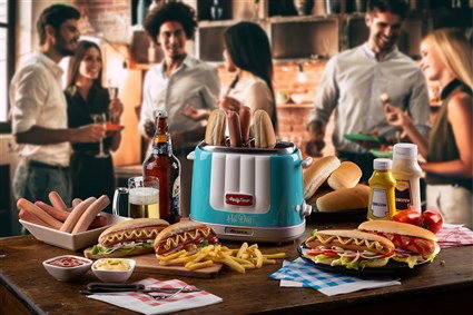 Ariete 206/01 Máquina para Hot Dog Party Time, Automática, Caliente, Capacidad 2 Bollos, Color Azul