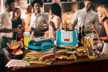 Ariete 206/01 Máquina para Hot Dog Party Time, Automática, Caliente, Capacidad 2 Bollos, Color Azul