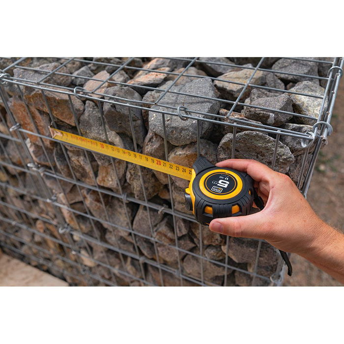 Koma Tools Flexómetro Magnet 5 m x 25 mm Cuerpo ABS Antideslizante Gancho Magnético Cinta Amarilla Mate Koma Tools Flexómetro Magnet 5 m x 25 mm Cuerpo ABS Antideslizante Gancho Magnético Cinta Amarilla Mate