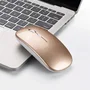 Generico Ratón inalámbrico recargable 2 en 1 bluetooth + usb 2.4g 1600 dpi ergonómico oro