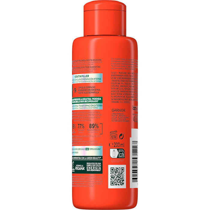 Garnier Fructis Adiós Daños Keratin Filler Reparador Intensivo Tratamiento Cabello Dañado 200 ml