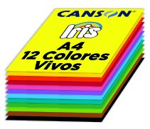Cartulina A4 Iris 185G Colores Vivos Paquete De 120
