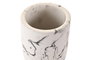 DKD Home Decor Vaso de Cemento Símil Mármol Mate Blanco