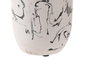 DKD Home Decor Vaso de Cemento Símil Mármol Mate Blanco