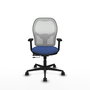 PIQUERAS Y CRESPO Silla de oficina Jorquera con mecanismo Sincro/Traslack Azul marino y Blanco