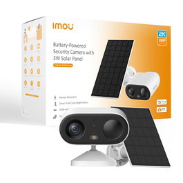 Imou Cell Go Full Color Kit Cámara de Seguridad IP Exterior Inalámbrica 3MP 121° Blanco Resistente Agua IP65 Batería Recargable