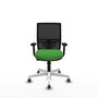 PIQUERAS Y CRESPO Silla de oficina Yunquera Verde y Negro con mecanismo Sincro/Traslack