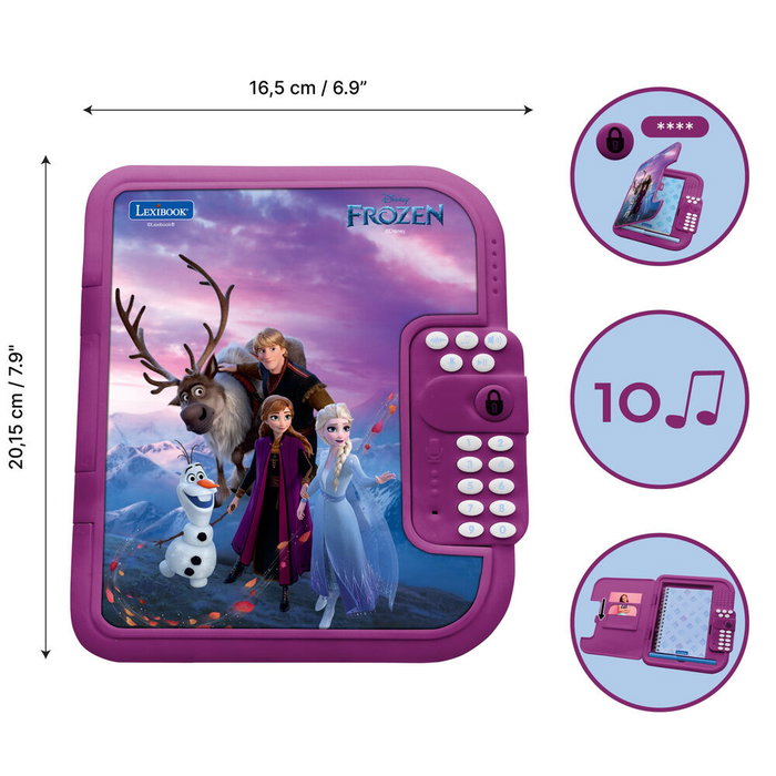 LEXIBOOK Libreta Electrónica Secret Frozen Disney SD50FZ