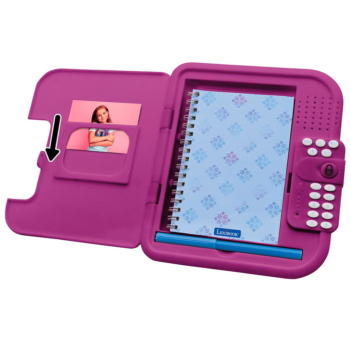 Lexibook Diario Secreto Frozen SD50FZ Disney con Código de 4 Dígitos, Música y Grabación de Voz, Juguete Educativo para Niños +6 Años