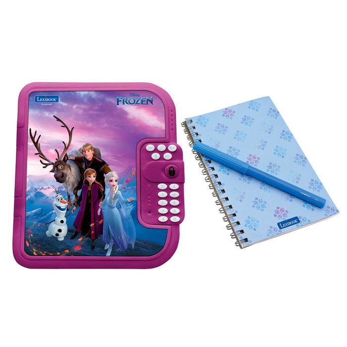 Lexibook Diario Secreto Frozen SD50FZ Disney con Código de 4 Dígitos, Música y Grabación de Voz, Juguete Educativo para Niños +6 Años