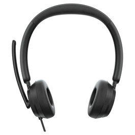 Microsoft Auriculares Incase Modern USB-C Diadema para Oficina, Conexión Alámbrica Plug and Play, Micrófono Boom con Cancelación de Ruido, Negro