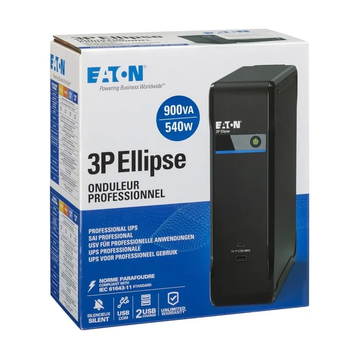 Eaton 3P Ellipse 900 USB DIN 0,9 kVA 540 W