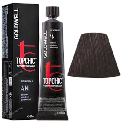 Goldwell TOPCHIC Tinte permanente para el cabello 4N Middle Brown 60 ml Goldwell TOPCHIC Tinte permanente para el cabello 4N Middle Brown 60 ml