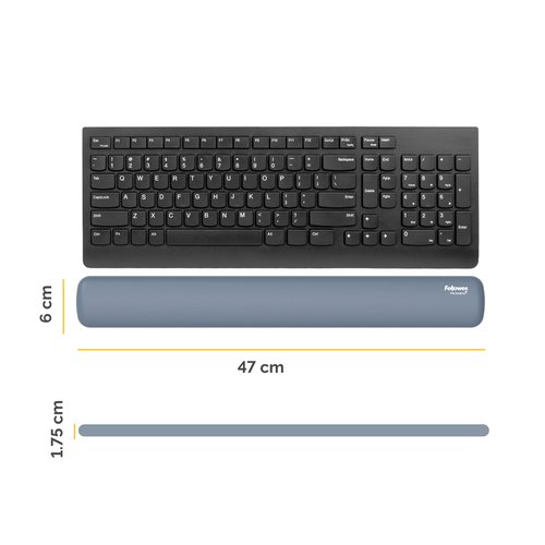 Fellowes Breyta Reposamuñecas para Teclado Compacto Azul Reciclado Fellowes Breyta Reposamuñecas para Teclado Compacto Azul Reciclado