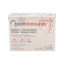 OPTIM LABORATOIRE Optim Immunity 30 Cap. Complemento Alimenticio con Vitamina C, D3, Zinc y Selenio para el Sistema Inmunitario