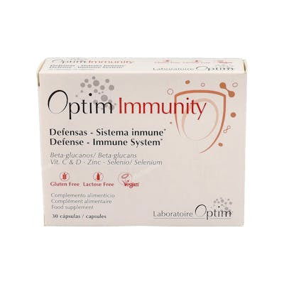OPTIM LABORATOIRE Optim Immunity 30 Cap. Complemento Alimenticio con Vitamina C, D3, Zinc y Selenio para el Sistema Inmunitario