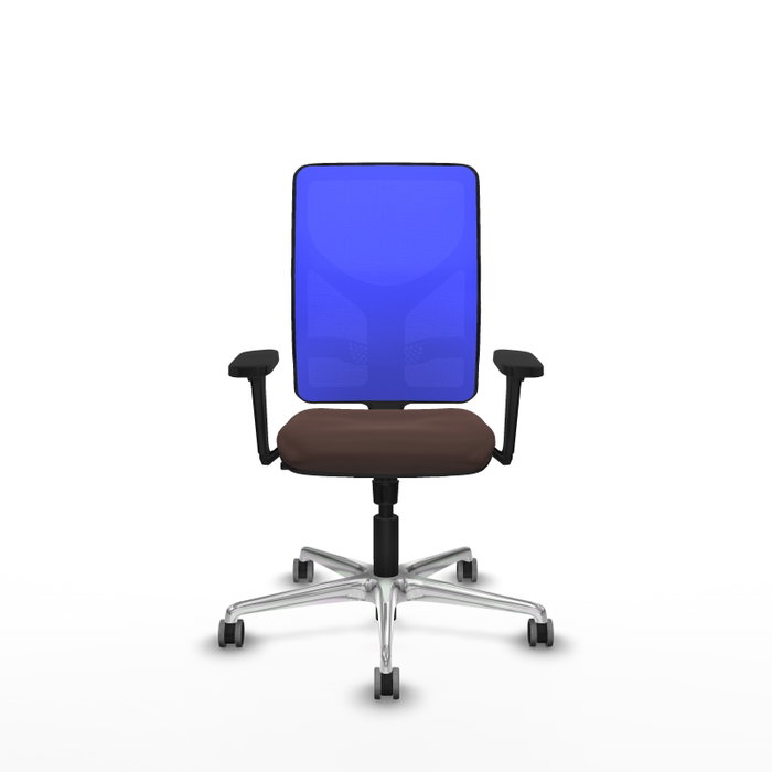 PIQUERAS Y CRESPO Silla de oficina Motilla con mecanismo Sincro, Marrón oscuro y Azul PIQUERAS Y CRESPO Silla de oficina Motilla con mecanismo Sincro, Marrón oscuro y Azul