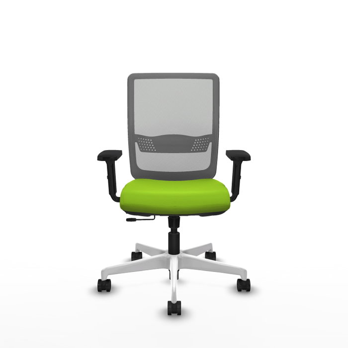 PIQUERAS Y CRESPO Silla de oficina Haches con mecanismo Sincro/Traslack Pistacho y Gris