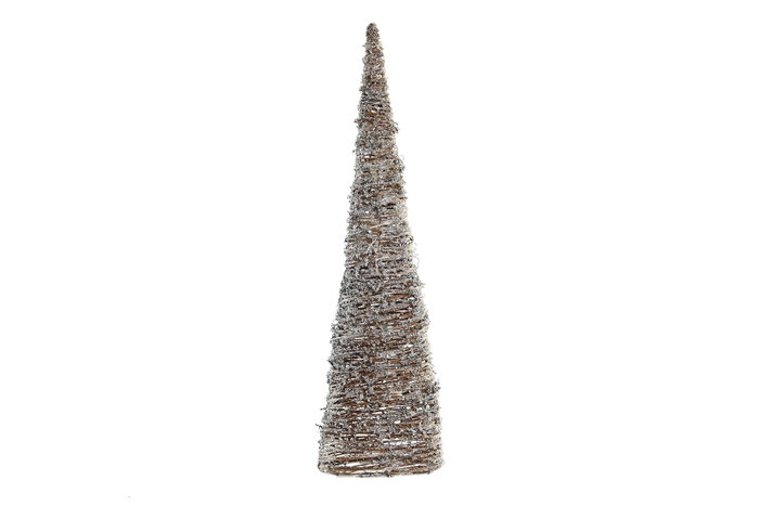 DKD Home Decor Cono de Ratán LED Natural Marrón Claro 19x19x62 cm DKD Home Decor Cono de Ratán LED Natural Marrón Claro 19x19x62 cm