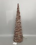 DKD Home Decor Cono de Ratán LED Natural Marrón Claro 19x19x62 cm