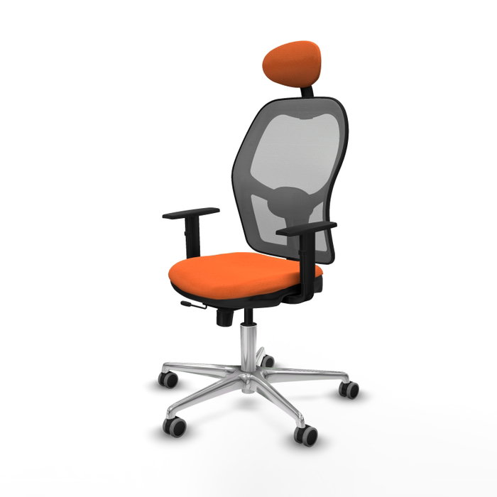 PIQUERAS Y CRESPO Silla de oficina Jorquera con mecanismo Sincro/Traslack, Naranja y Gris PIQUERAS Y CRESPO Silla de oficina Jorquera con mecanismo Sincro/Traslack, Naranja y Gris