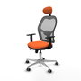 PIQUERAS Y CRESPO Silla de oficina Jorquera con mecanismo Sincro/Traslack, Naranja y Gris