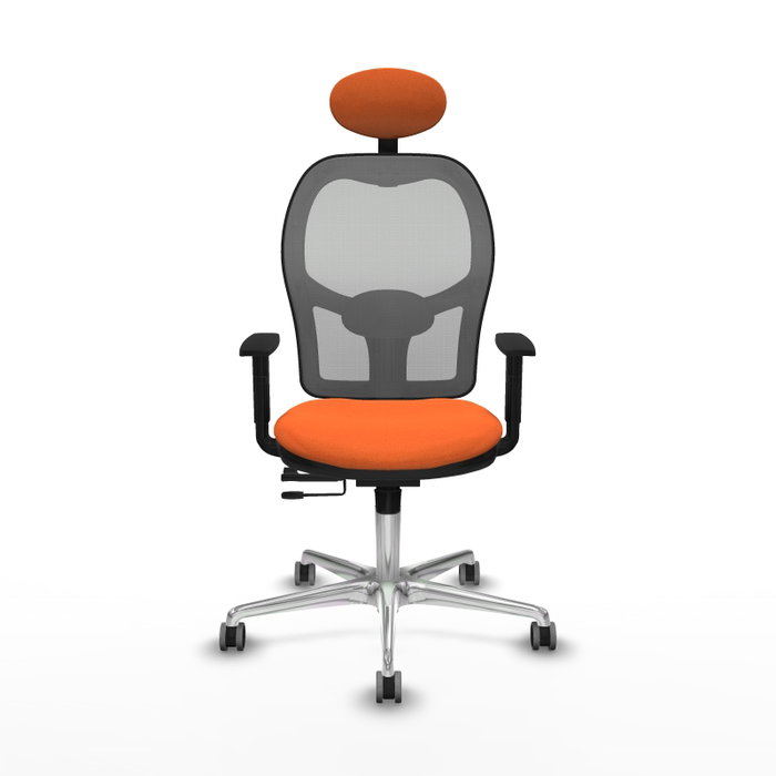 PIQUERAS Y CRESPO Silla de oficina Jorquera con mecanismo Sincro/Traslack, Naranja y Gris PIQUERAS Y CRESPO Silla de oficina Jorquera con mecanismo Sincro/Traslack, Naranja y Gris