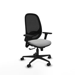 PIQUERAS Y CRESPO Silla de oficina Cilanco con Mecanismo Sincro, Gris claro y Negro