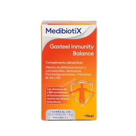 HEEL Gasteel Inmunity Balance Simbiótico con Glutamina y Vitaminas para Sistema Inmune 10 Sobres