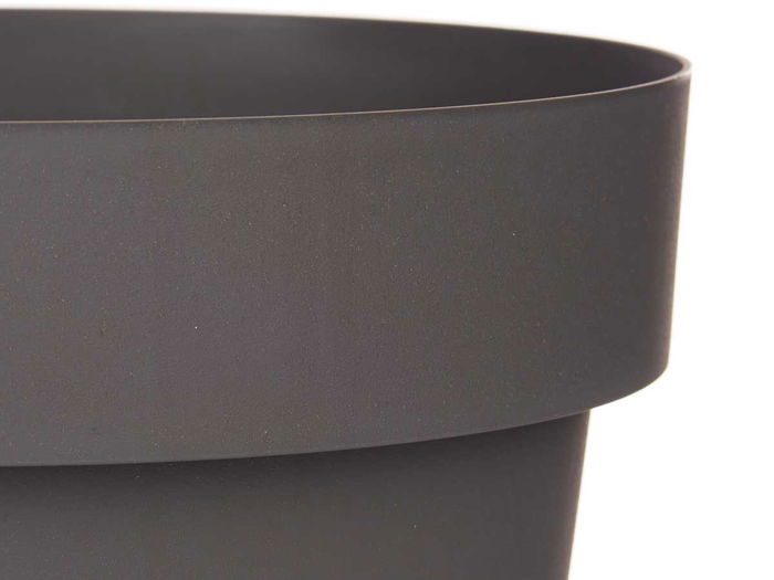 Ibergarden Maceta Plástico Gris 25 cm Diámetro x 22.5 cm Alto x 25 cm Largo (Set de 12)