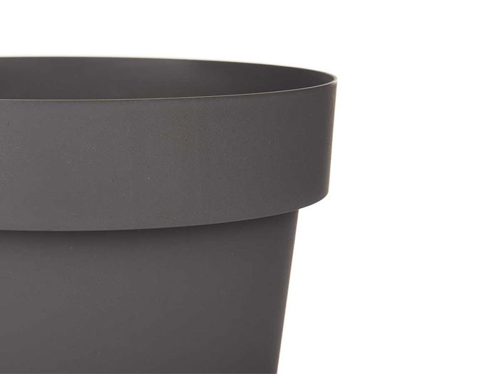 Ibergarden Maceta Plástico Gris 25 cm Diámetro x 22.5 cm Alto x 25 cm Largo (Set de 12)